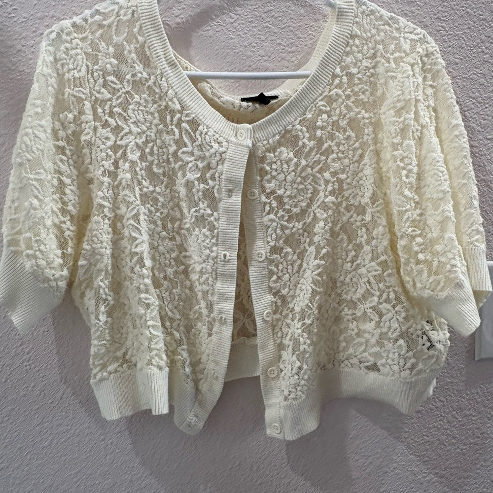 Torrid Cream Lace Women's Cardigan